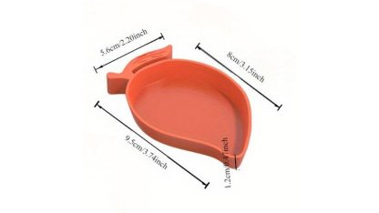 Shallow plastic bowl - mango