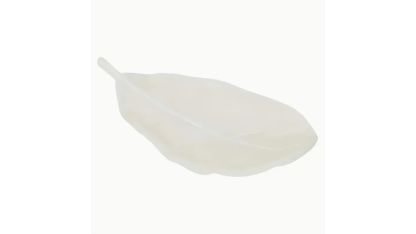 Flat plastic dish - oval leaf