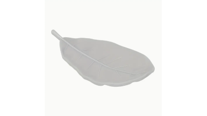 Flat plastic dish - oval leaf