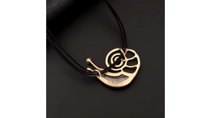 Necklace with large snail pendant