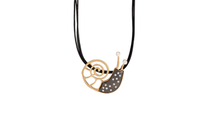 Necklace with large snail pendant