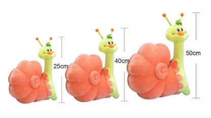 Plush snail with a smile
