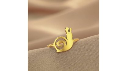 Stainless steel snail ring 