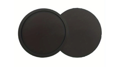 Assiette plate en silicone, diamètre 10 cm – noir/gris 2