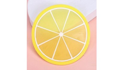 Assiette plate en silicone, diamètre 8,5 cm – différents motifs de fruits