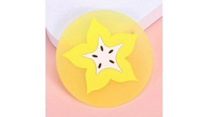 Assiette plate en silicone, diamètre 8,5 cm – différents motifs de fruits
