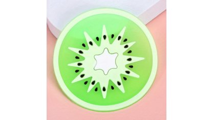 Assiette plate en silicone, diamètre 8,5 cm – différents motifs de fruits