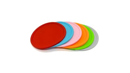 Assiette plate en silicone, diamètre 9 cm – couleurs variées