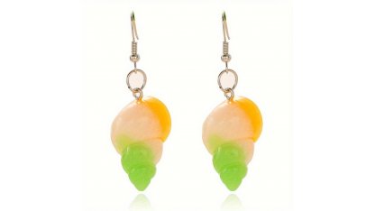 Three-colour Boho shell earrings 