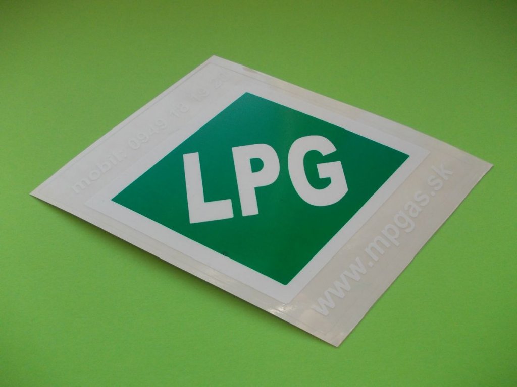 Samolepka LPG zelená vonkajšia (na fólie)