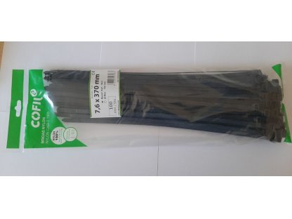 Páska sťahovacia Damesa 7,6 - 370 nylon (100ks) čierna