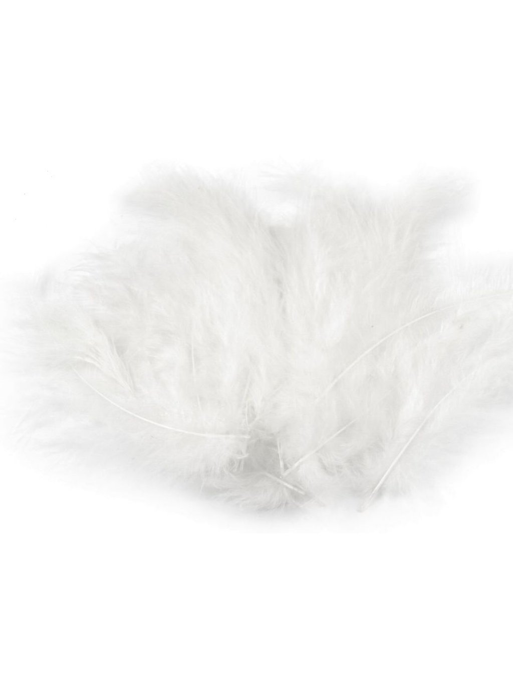 Peří marabu bílé 12 - 17 cm