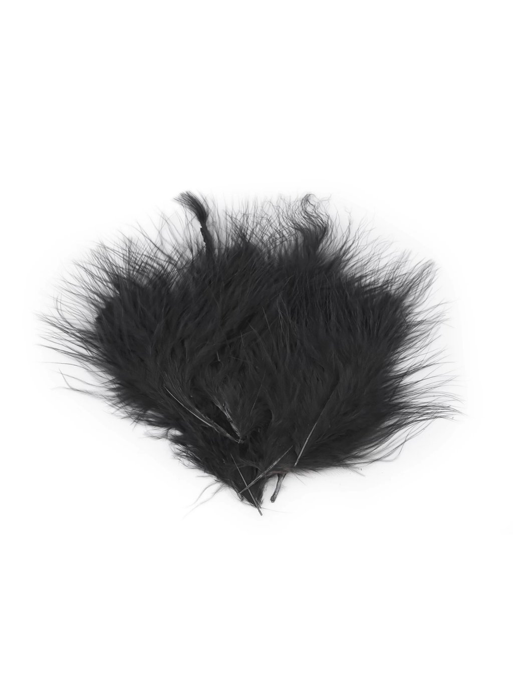 Peří marabu černé 5 - 12 cm