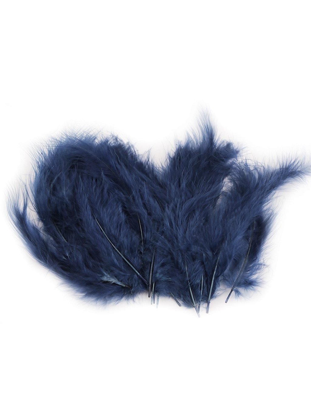 Peří marabu námořnická modrá 12 - 17 cm