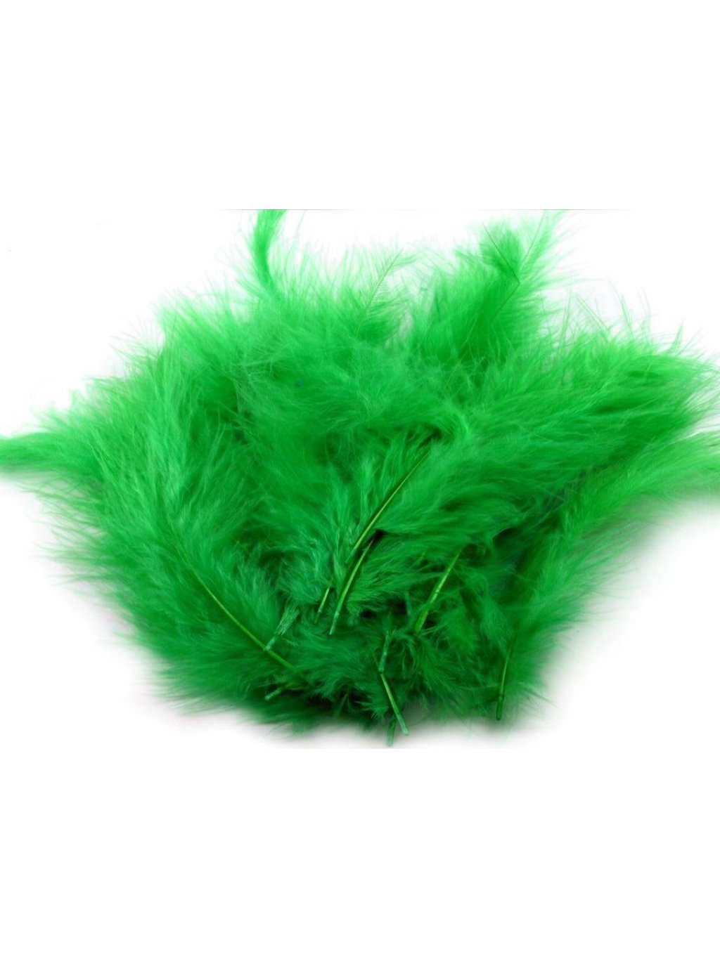 Peří marabu tmavě zelené 12 - 17 cm