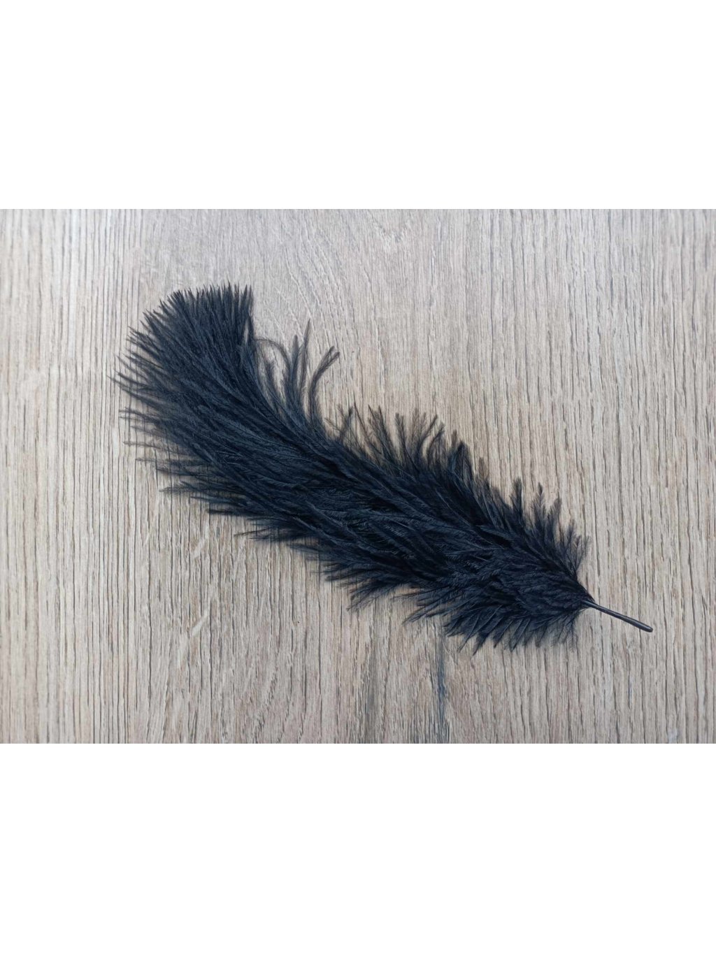 Pštrosí peří černé barvené 20 - 25 cm ( 10 ks )
