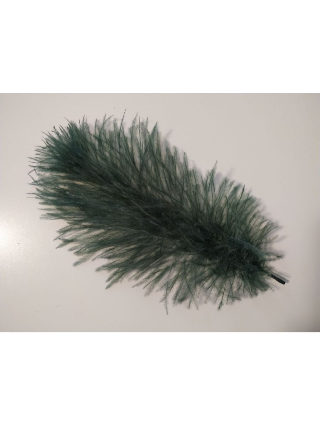 Pštrosí peří lahvově zelené 5 - 12 cm
