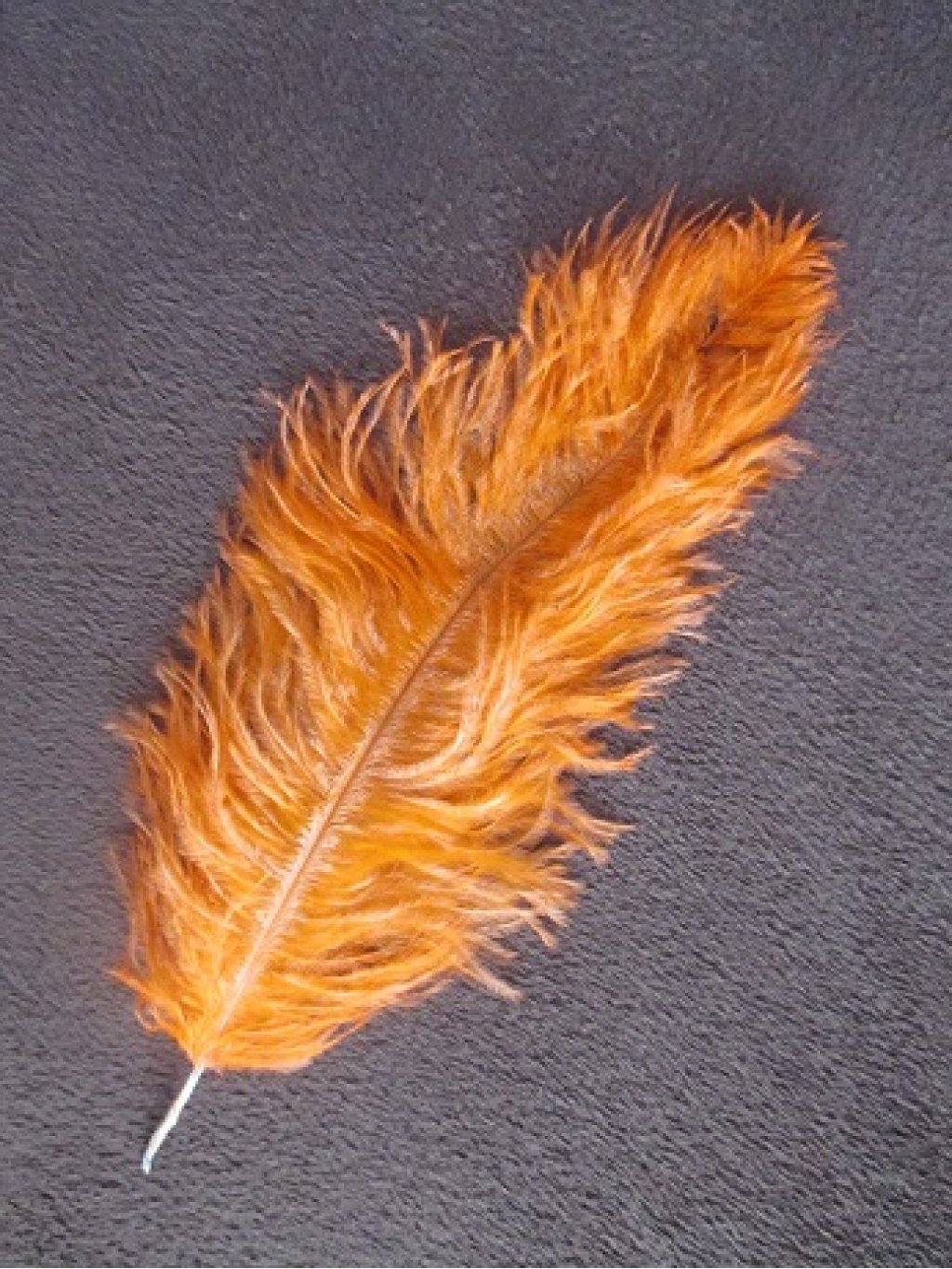 Pštrosí peří oranžové 25 - 30 cm 10 ks