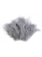 Peří marabu šedé 12 - 17 cm