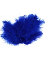 Peří marabu tmavě modré 12 - 17 cm