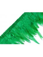 Prýmek - kohoutí peří zelené šíře 12 cm