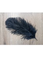 Pštrosí peří barvené černé 25 - 30 cm