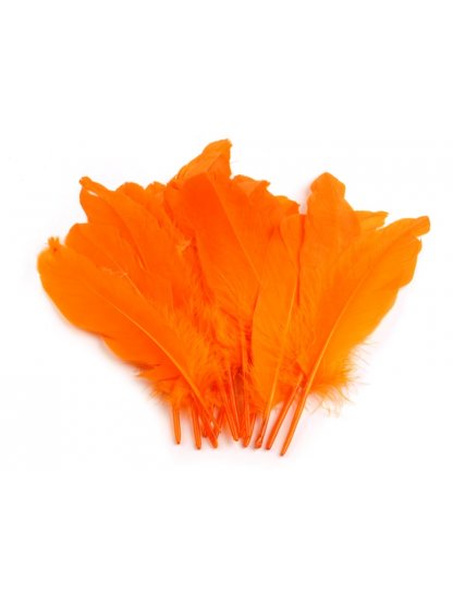 Husí peří oranžové 16 - 21 cm