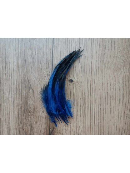 Kohoutí peří tmavě modré 6 - 20 cm
