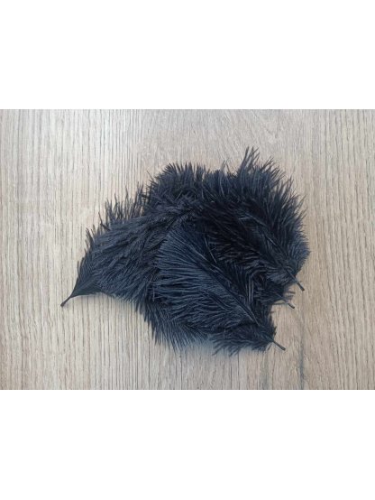 Pštrosí peří černé 5 - 12 cm ( 20 ks )