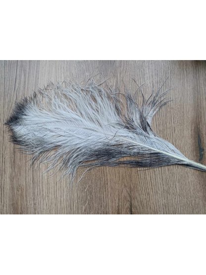 Pštrosí peří černobílé přírodní 40 - 45 cm