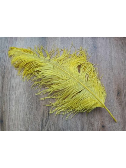 Pštrosí peří žluté 60 - 70 cm