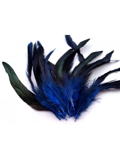 Slepičí peří tmavě modré 6 -15 cm
