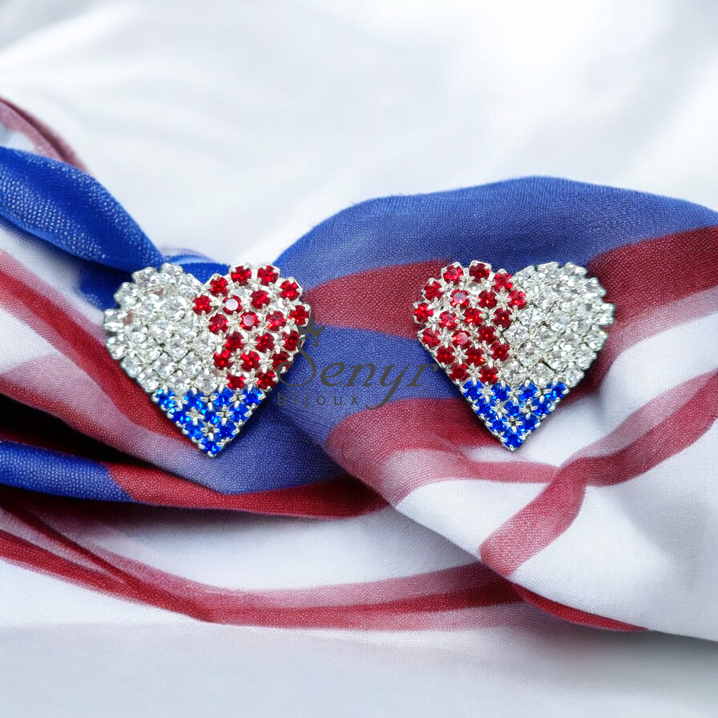 CRYSTAL Earrings Czech Hearts