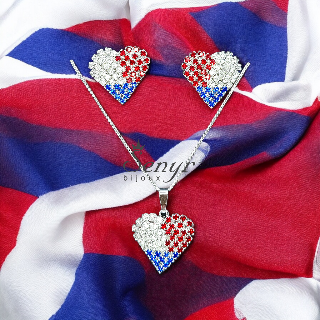 CRYSTAL Earrings Czech Hearts