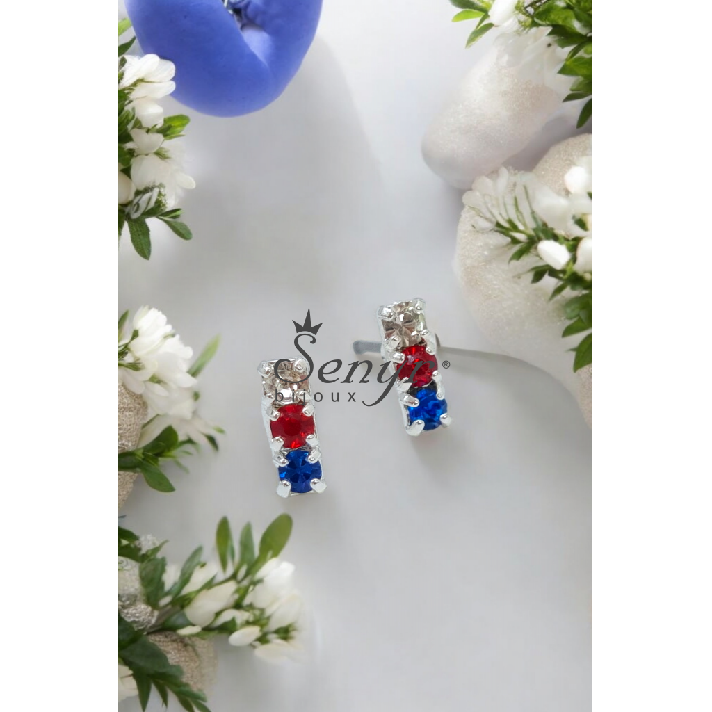 CRYSTAL Earrings Tricolour