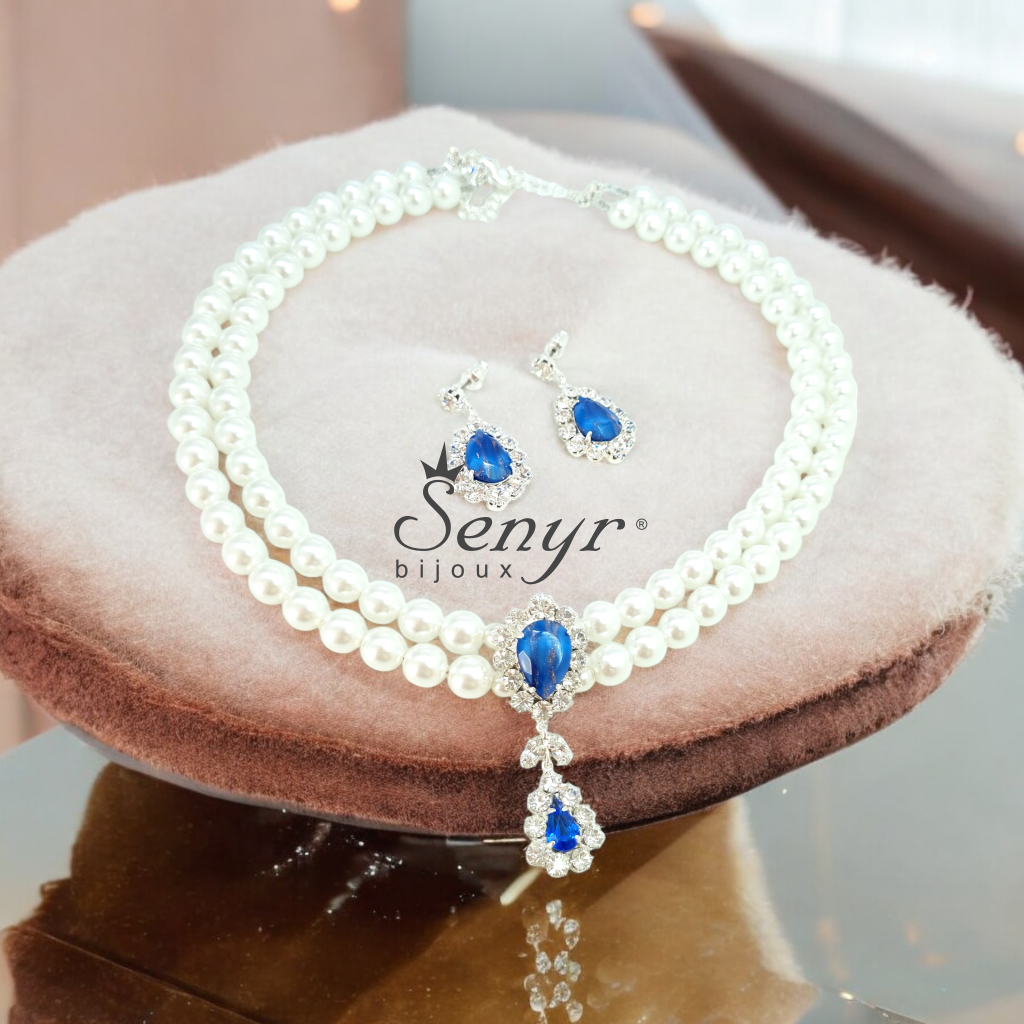 the crystal set DIANA with pearls