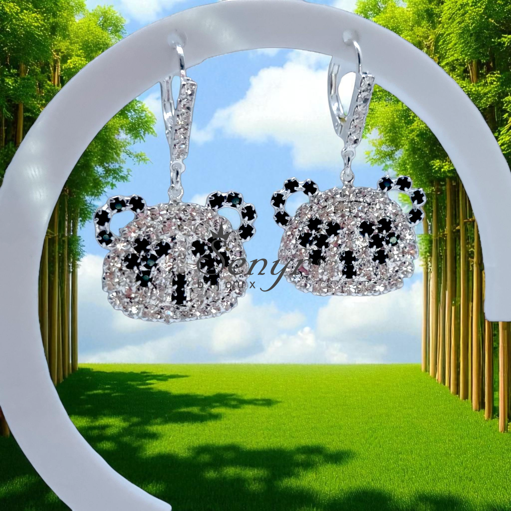 Crystal earrings PANDA