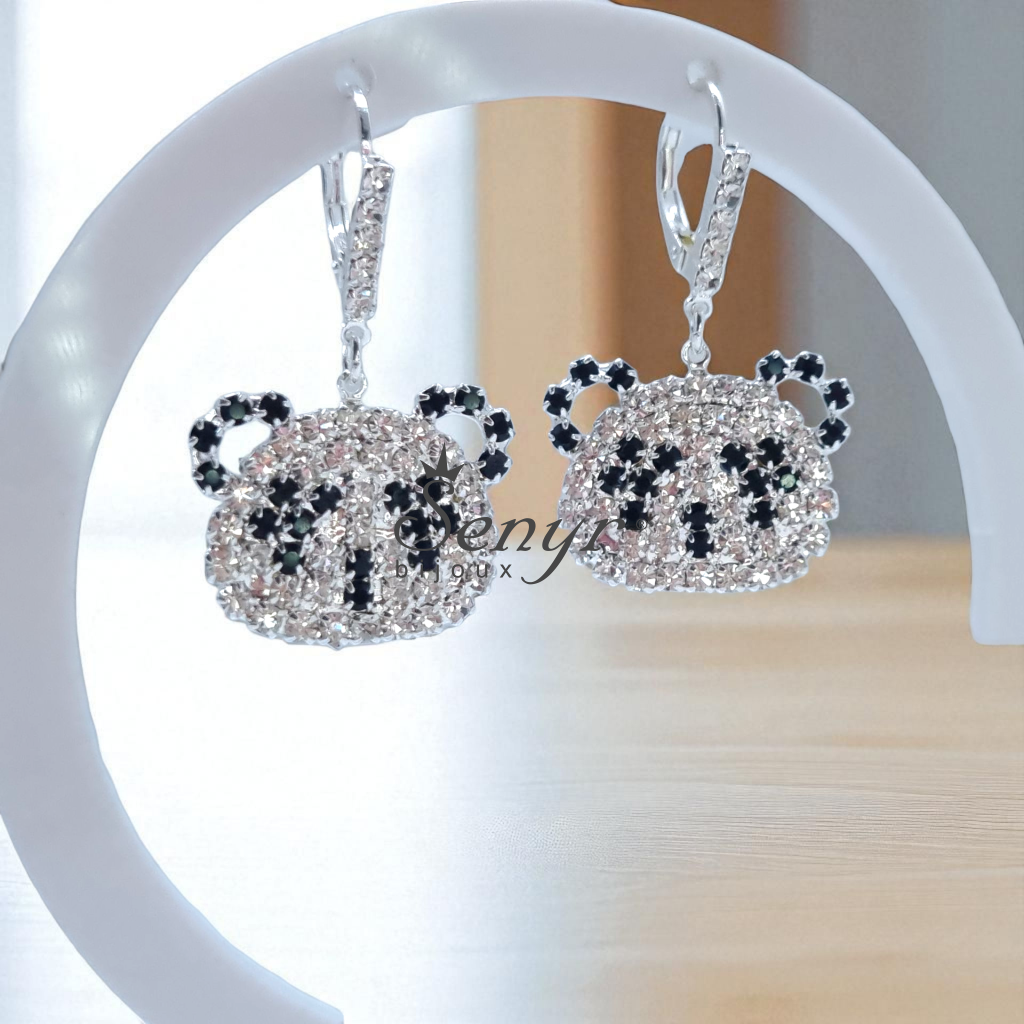 Crystal earrings PANDA