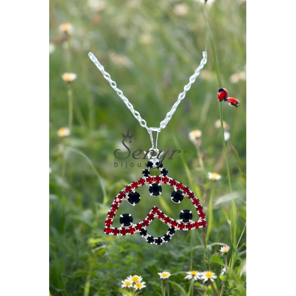 Crystal necklace Ladybird