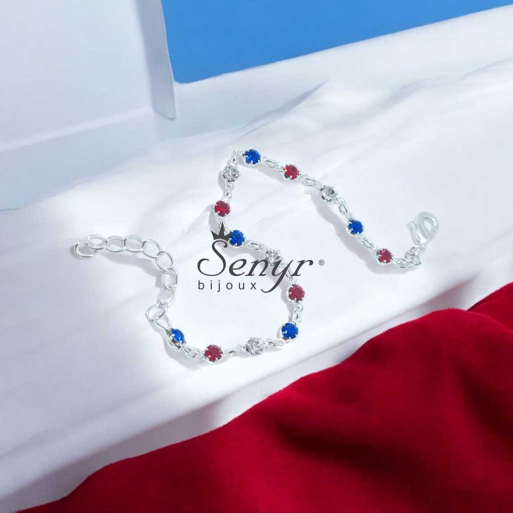 Crystql bracelet AURORA in Czech colours
