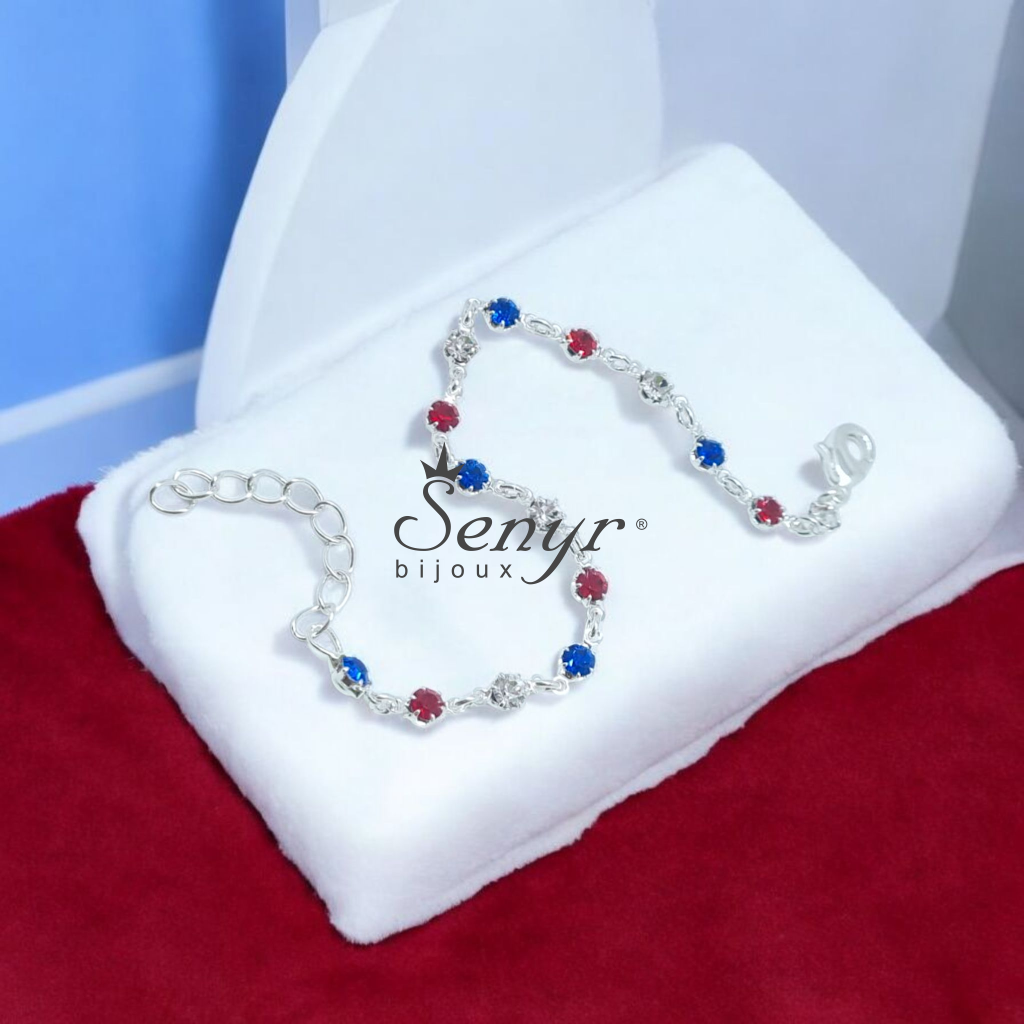 Crystql bracelet AURORA in Czech colours