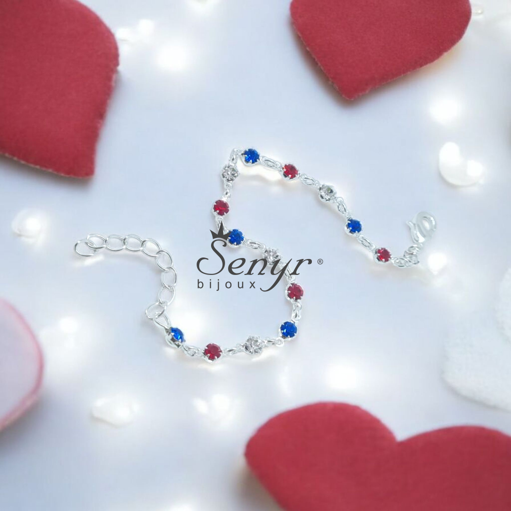 Crystql bracelet AURORA in Czech colours