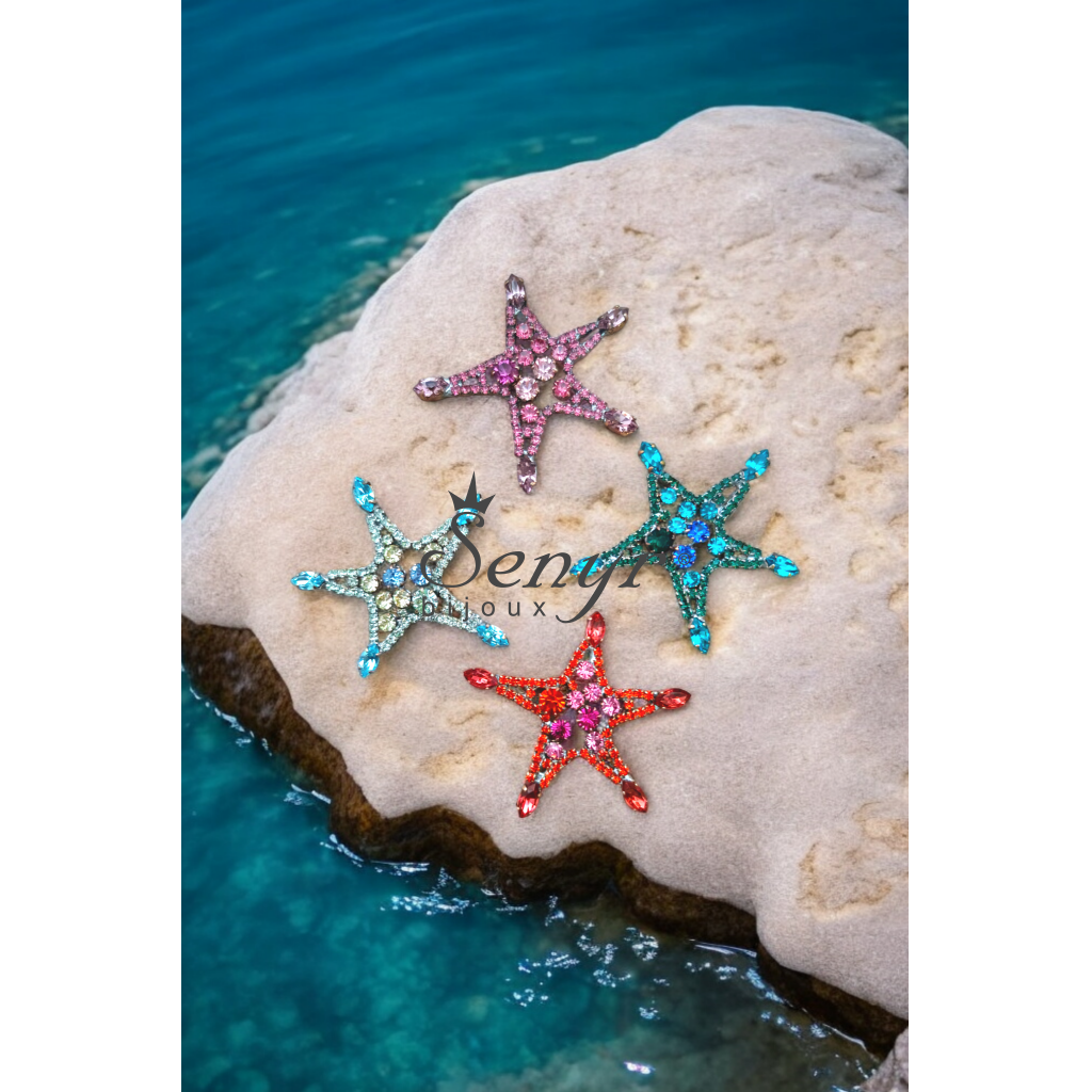 STARFISH crystal brooch