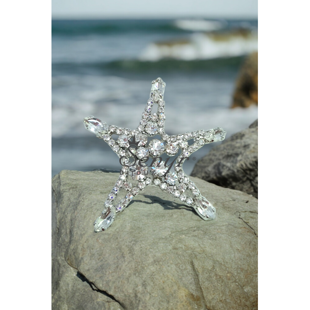 STARFISH crystal brooch