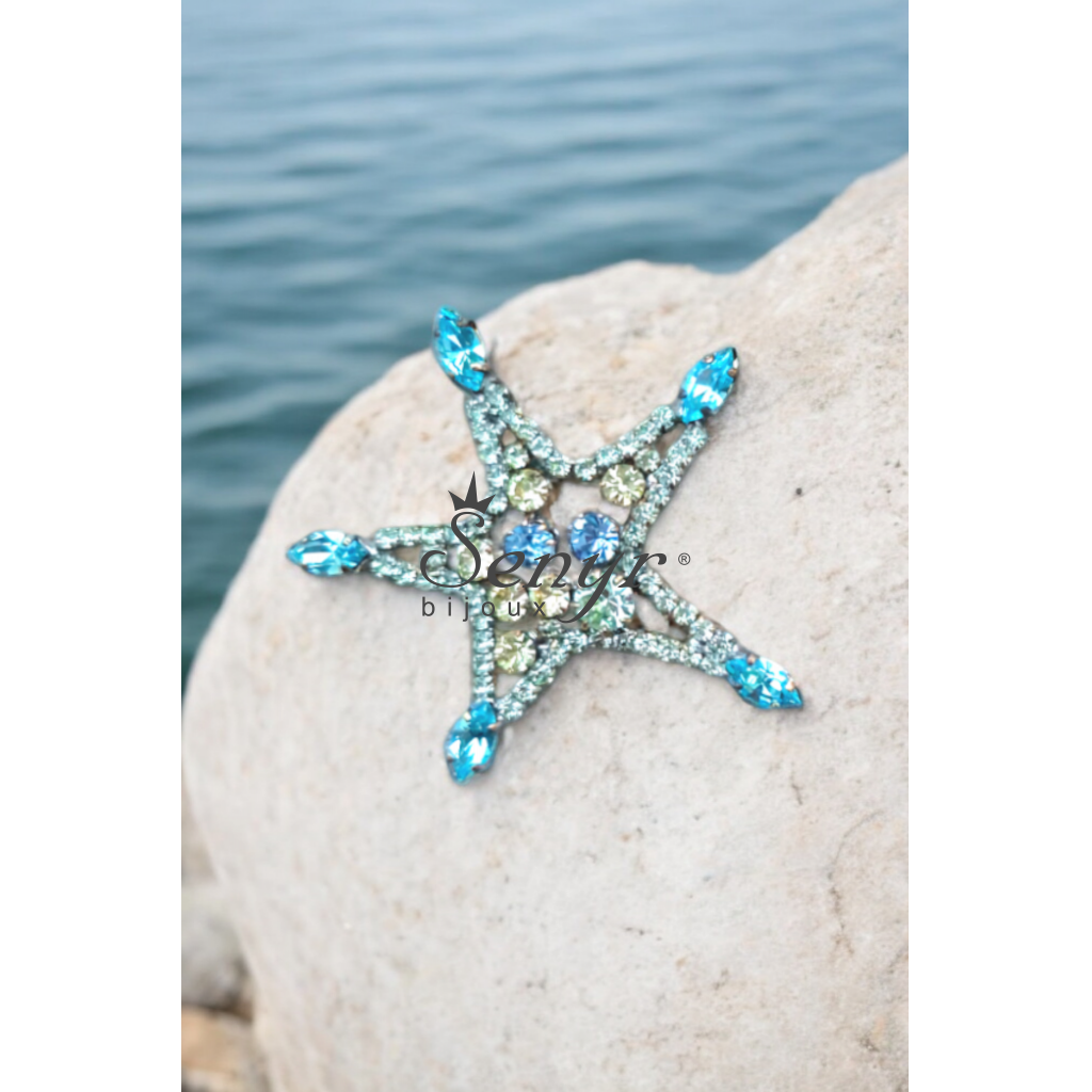 STARFISH crystal brooch