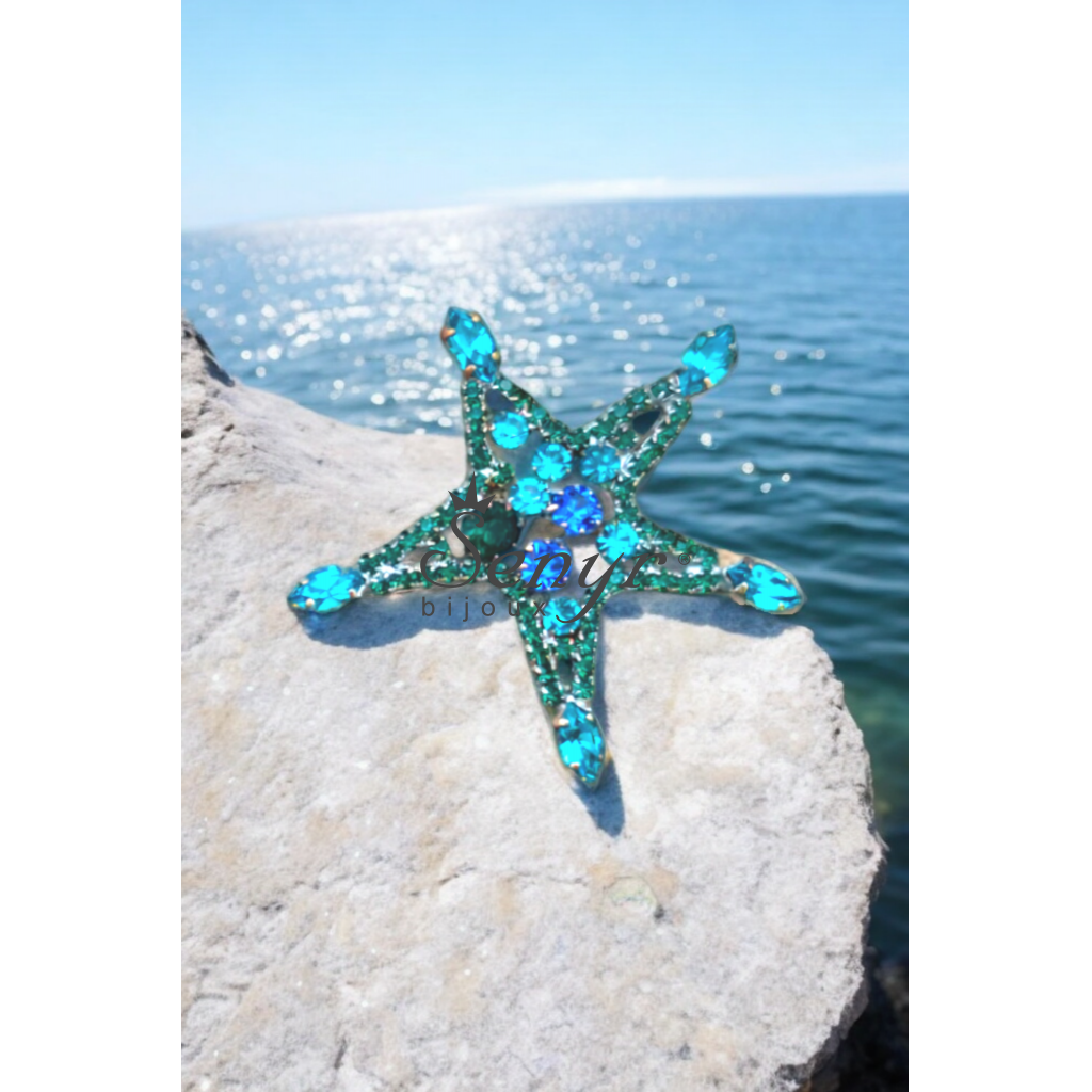 STARFISH crystal brooch