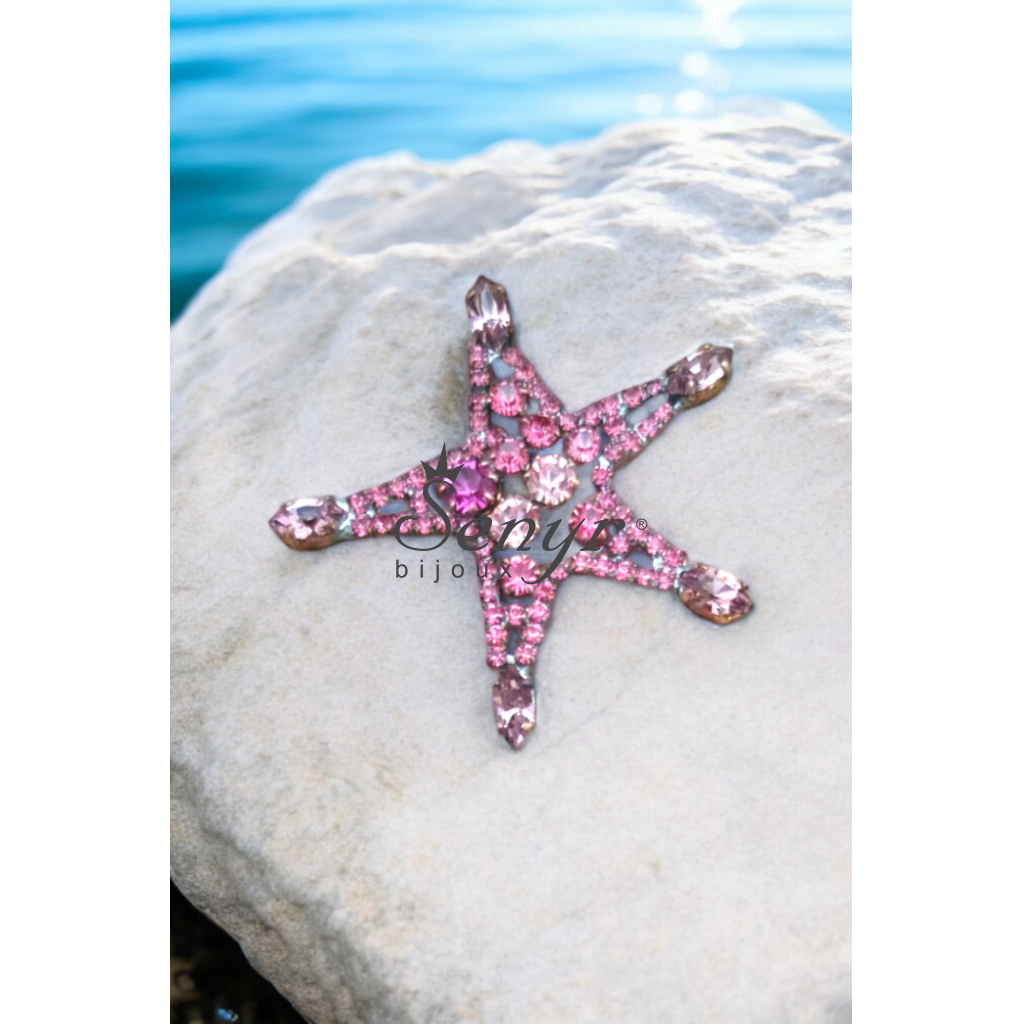 STARFISH crystal brooch