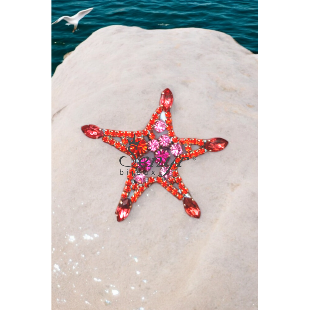 STARFISH crystal brooch