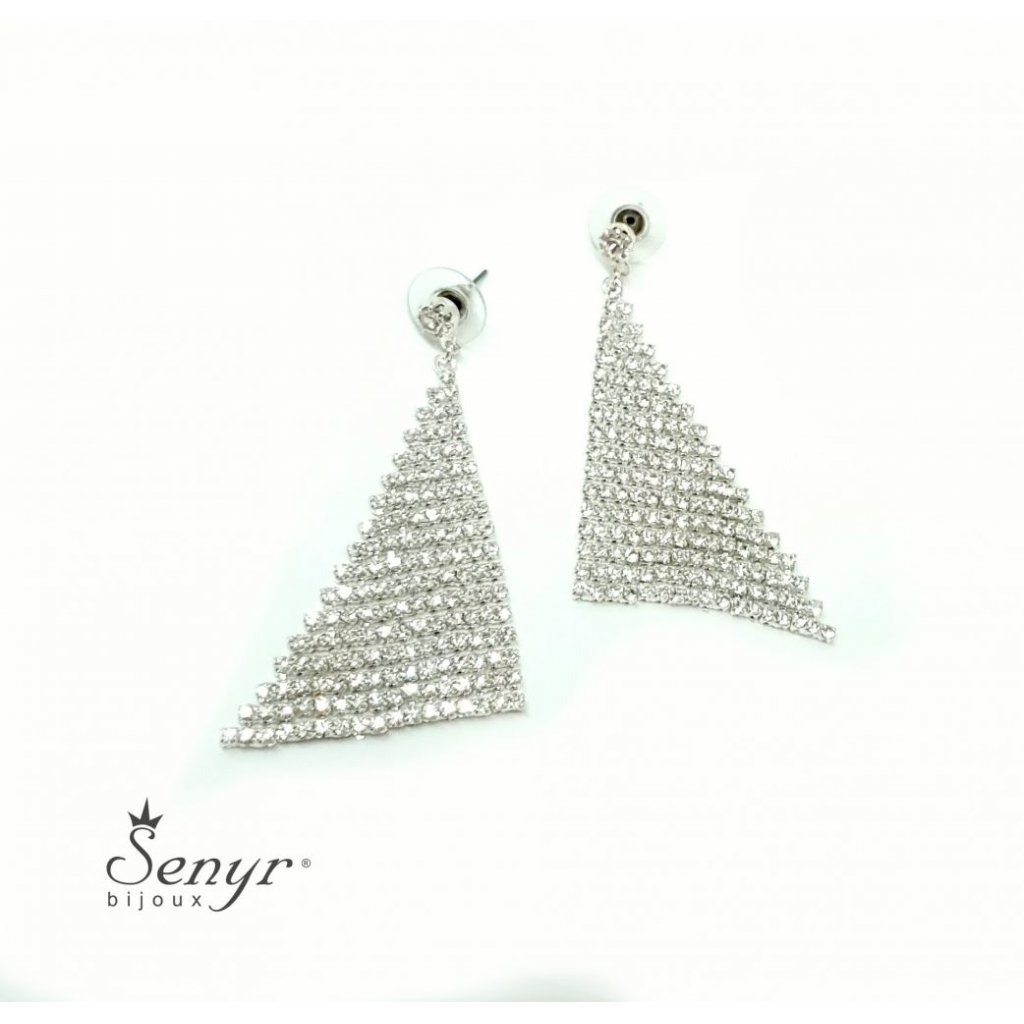 Earrings Magnificent Triangle  Black