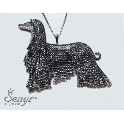 Afghan hound necklace